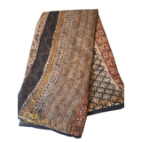 Beige and Red Kota Cotton Saree
