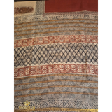 Beige and Red Kota Cotton Saree