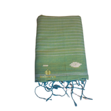 Dual Shade Green Mul Cotton Saree