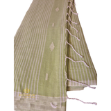 Sea Green Mul Cotton Saree