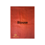 Beige and Orange Semi Tussar Silk saree