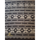 Black Jamdani Saree with white motifs