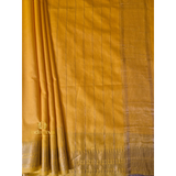 Mango Yellow semi silk saree