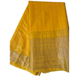 Mango Yellow semi silk saree