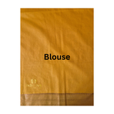 Mango Yellow semi silk saree