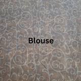 Blue Linen Hand block Saree