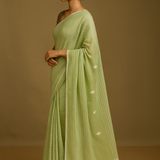 Sea Green Mul Cotton Saree